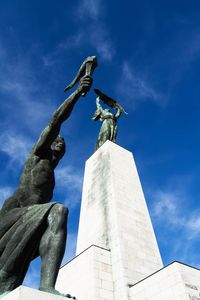 Low angle view of statue