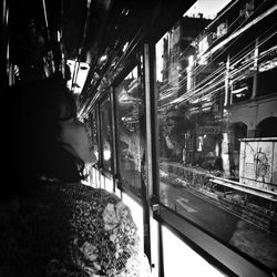 Train at railroad station platform