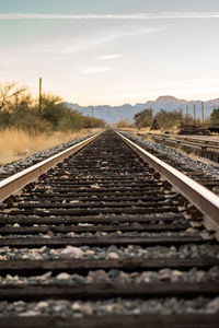 Railroad tracks against sky