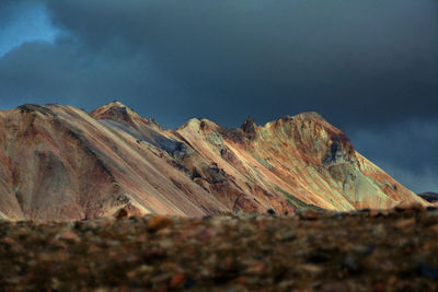 Scenic view of rocky mountains against sky