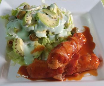 Close-up of food in plate
