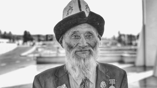 Portrait of man outdoors