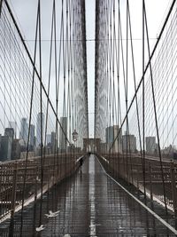 View of suspension bridge