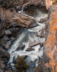 River flowing through rocks