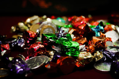 Close-up of multi colored candies