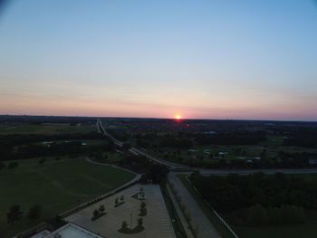 High angle view of city