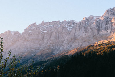 Low angle view of mountain range