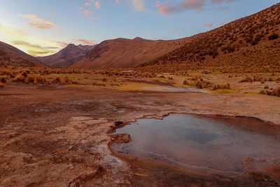 Scenic view of desert against sky