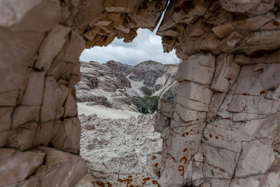 Close-up of rock formations