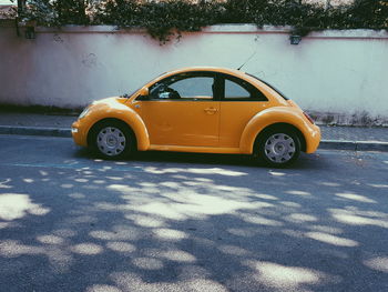 Vintage car on road