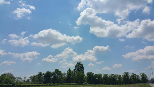 Scenic view of landscape against cloudy sky