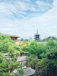 Built structure with trees in background