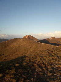 Scenic view of desert against sky