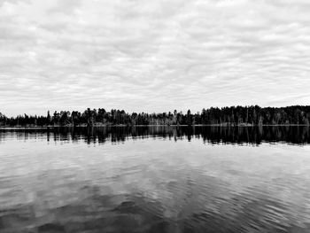 Panoramic view of lake against sky