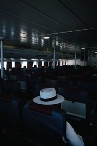 Empty seats in boat