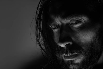 Close-up portrait of man