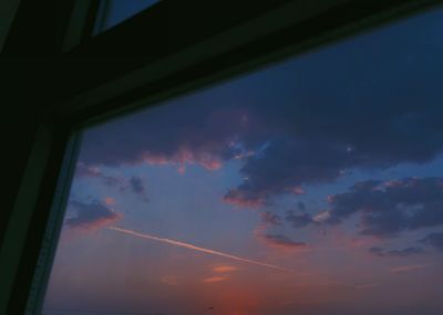 Low angle view of sky at sunset