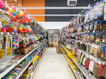 Panoramic view of market stall in store