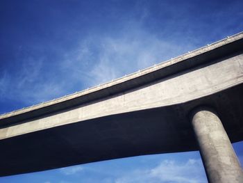 Low angle view of bridge against sky