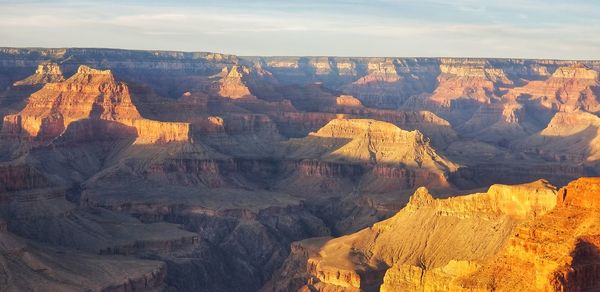 Aerial view of rock formations