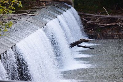 Scenic view of waterfall