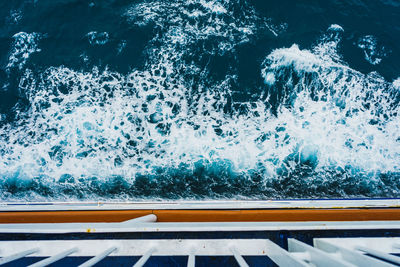 High angle view of swimming pool in sea