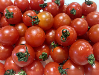 Full frame shot of tomatoes for sale in market