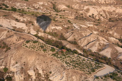 High angle view of a desert