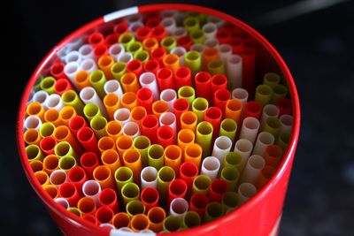 Close-up of multi colored pencils