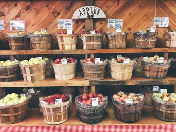 Various vegetables for sale in store