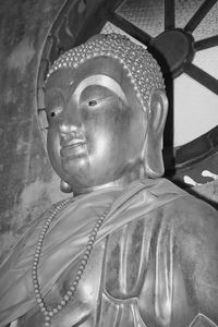 Statue of buddha in building