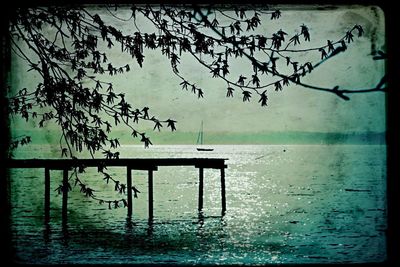 Pier on lake