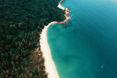 High angle view of island in sea