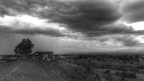 Cloudy sky over field