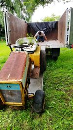 Man sitting on grass