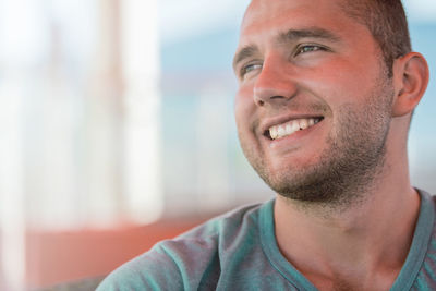 Close-up of man looking away