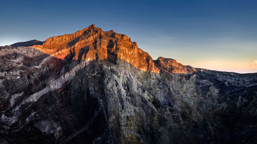 Low angle view of mountain against sky