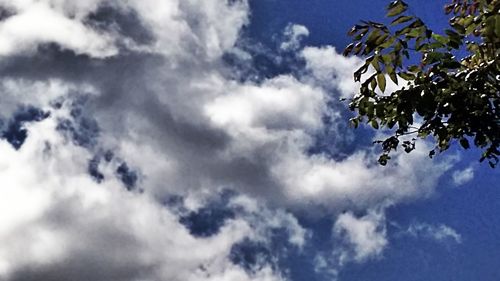 Low angle view of cloudy sky
