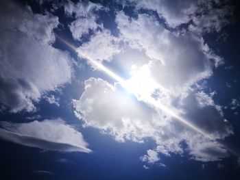 Low angle view of clouds in sky