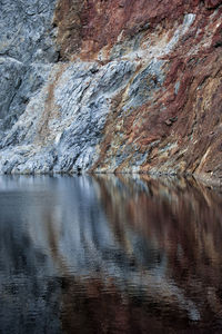 Rock formations in lake