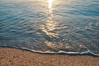 High angle view of beach