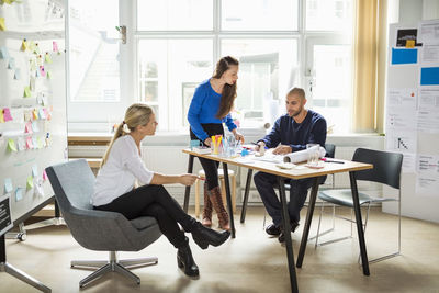 Business people during meeting in creative office