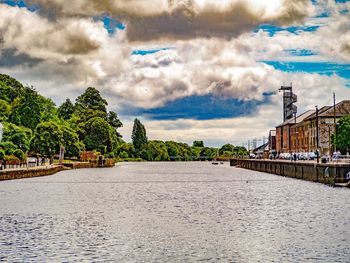 Scenic view of river against sky