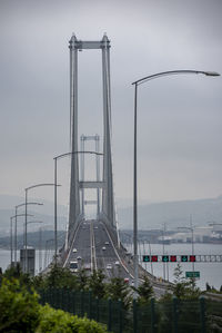 Bridge over river against sky