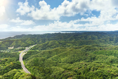 Uraga channel and kanaya fishing village with the futtsu-tateyama road in the boso peninsula.