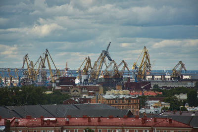 Panoramic view of cityscape against sky