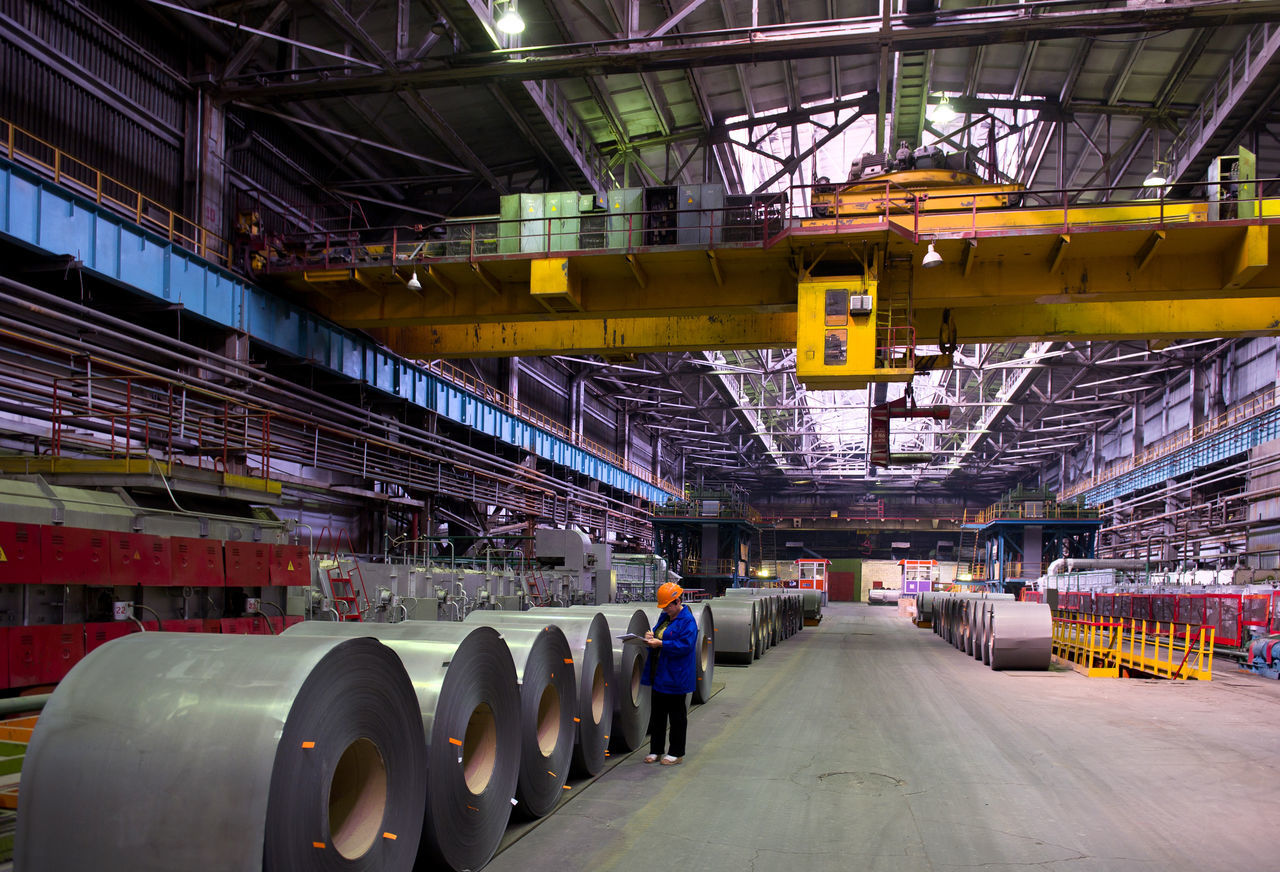 Russia, Yekaterinburg, Upper Iset plant, manufacture of steel sheet