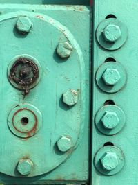 Full frame shot of old metal door
