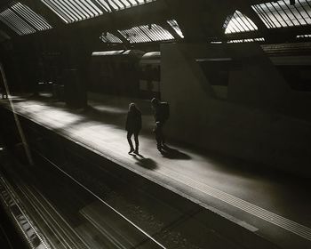 Train at railroad station platform