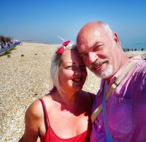 Portrait of couple at beach